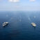Pictured: 6 October 25 - The UK's Carrier Strike Group forms up with the Indian Navy and Japanese ship Akebono, (front row) HMS Prince of Wales and INS Vikrant are joined by INS Surat, INS Mormugao, HNoMS Roald Amundsen, HMS Richmond, INS Teg, INS Kolkata, INS Tabar, RFA Tidespring and INS Deepak.

The Carrier Strike Group is over halfway through the Operation Highmast deployment. 

Led by UK flagship HMS Prince of Wales and involving a dozen nations, the eight-month mission - known as Operation Highmast - has seen the task group pass through the Mediterranean, Middle East, and Indian Ocean visiting Singapore and Australia, the Carrier Strike Group shifted focus on Asia visiting Japan and South Korea. 

The goal is to reaffirm the UK's commitment to the security of the Mediterranean collective resolve with our allies and showcase British trade and industry. 

Over the course of the deployment, upwards of 4,500 British military personnel will be involved, including nearly 600 RAF and 900 soldiers alongside 2,500 Royal Navy sailors and Royal Marines.