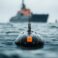 Black and Orange Underwater Drone in Rough Sea